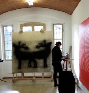 Omar-Galliani-dipinge-in-Atelier