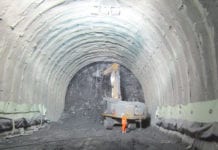 Lo scavo del tunnel di Castagnola