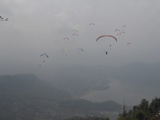 Paragliding a Pokhara